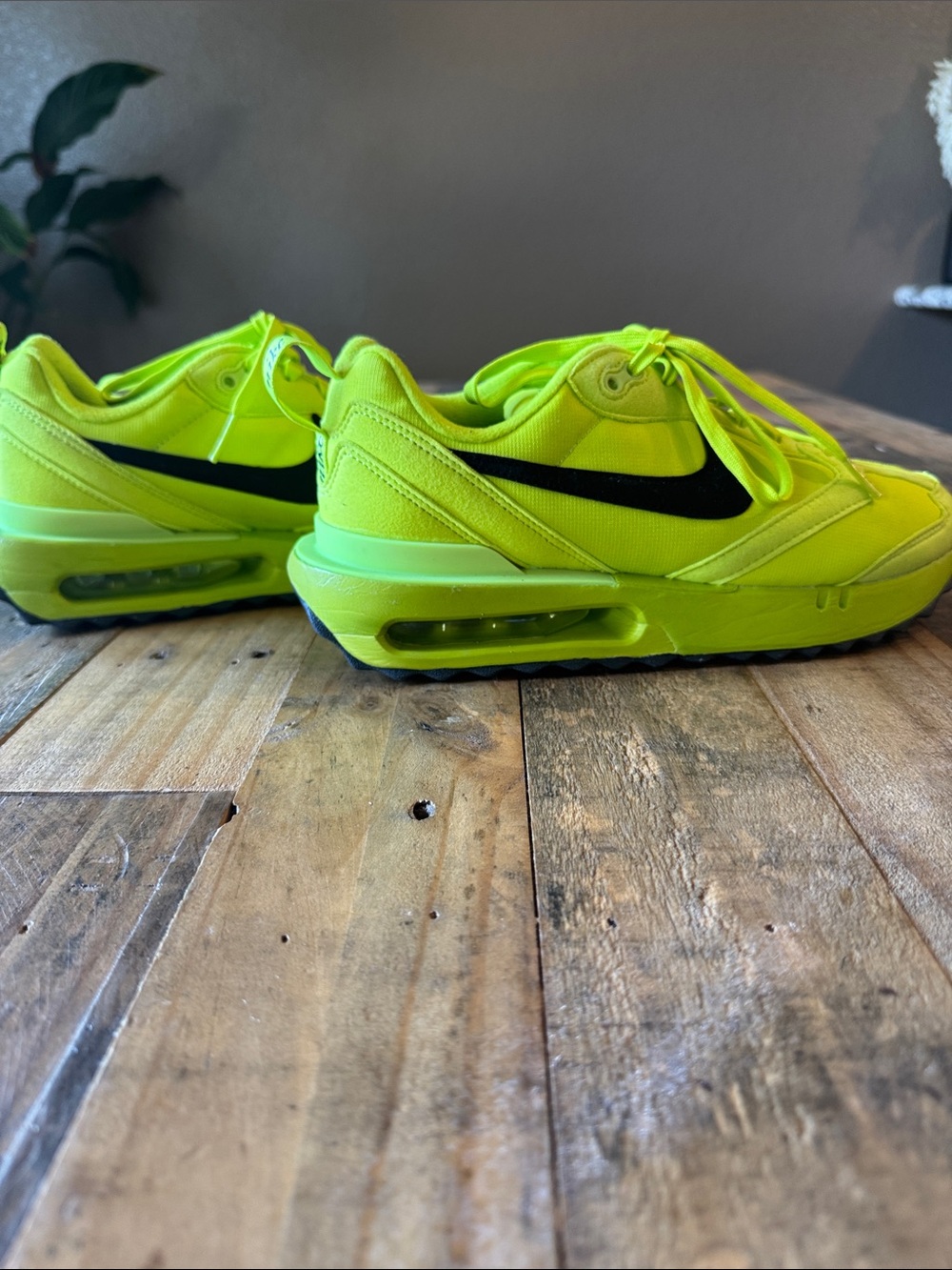Nike  Neon Green Air Max Sneakers with Black Swoosh